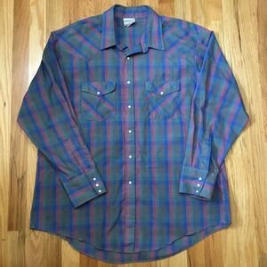 Saddlebrook Western Wear XL Pearl Snap Men's Shirt Cowboy Multi Color Classic